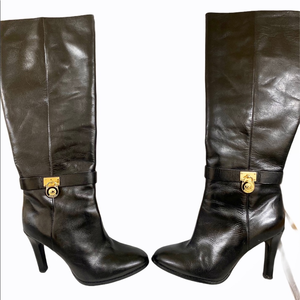 Micheal Kors High Heel Leather Boots